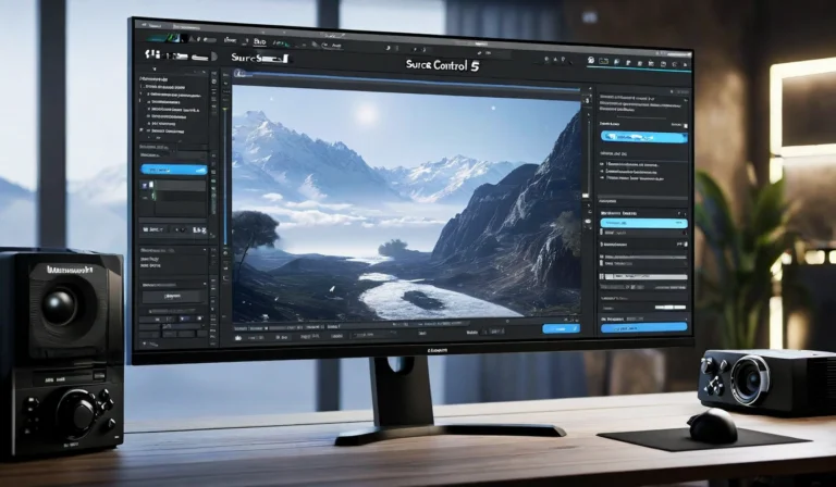 Unreal Engine source control panel with revision history open